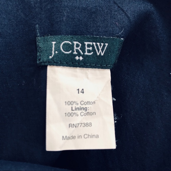J. Crew Factory | Navy Cotton ALine Sundress Sz 14 - Picture 7 of 8